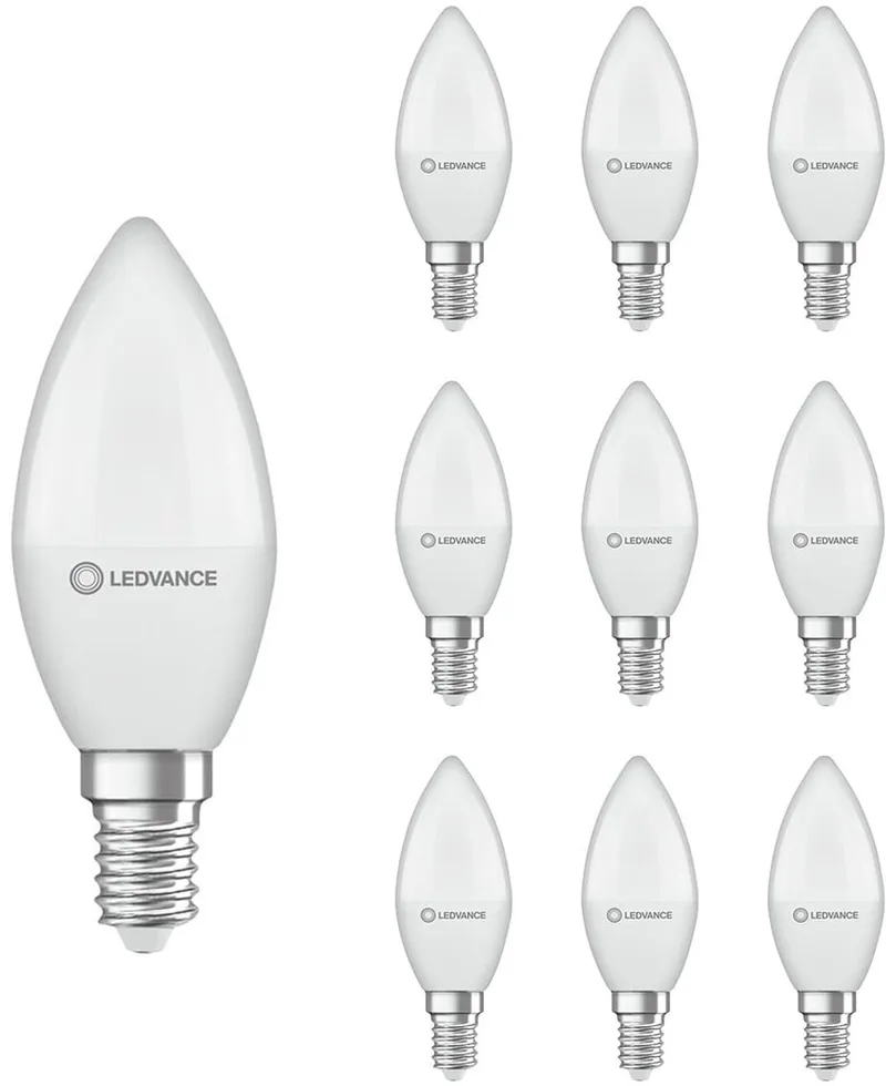 LED Kaarslamp E14 - 2.9W 245lm 2700K 230v - Mat Glas - Ø35mm - Geschikt voor wandlampen, kinderkamers, kleine armaturen - 10 stuks von LEDVANCE – Produktfoto