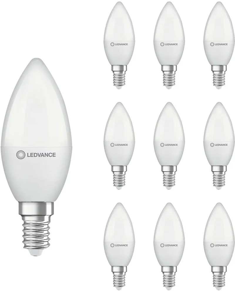 LED Kaarslamp E14 - 4.9W 470lm 2700K Mat Glas - Ø35mm - Geschikt voor kroonluchters, bureaulampen, sfeerverlichting - 10 stuks fra LEDVANCE – produktbillede