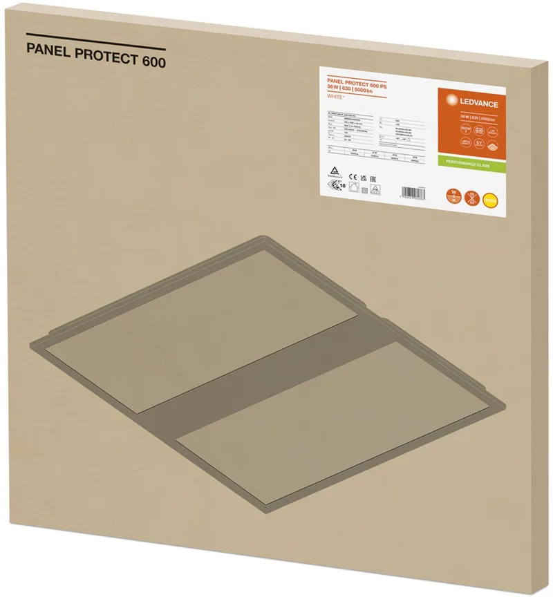 LED Paneel Protect 600 36W 5040lm - 840 Koel | 60x60cm - UGR <23. de LEDVANCE en Blanc – photo produit