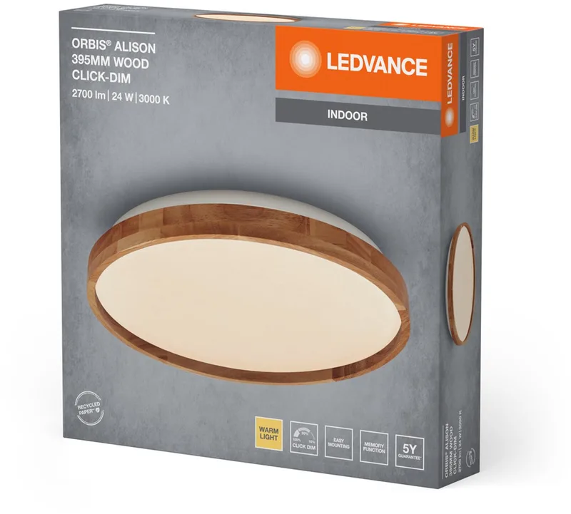 LED Plafondlamp Orbis Alison Wit 24W 1500lm - 830 Warm Wit | Aanraak dimbaar. de LEDVANCE en Blanc – photo produit