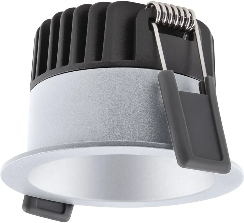 LED Spot Donkerlight Aluminium Zilver 8W 680lm 36D - 930 Warm | Zaagmaat 68mm - IP44 - Beste Kleurweergave - Dimbaar de LEDVANCE en Blanc – photo produit