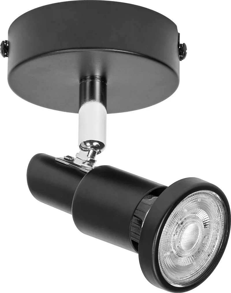 LED SPOT GU10 1 x 3,4W, 230lm, 2.700K kleurtemperatuur, warm witte lichtkleur, tijdloos ontwerp, vervangbare ledlamp, ideaal voor interieurs, CRI 90, verstelbare koppen de LEDVANCE en Noir – photo produit