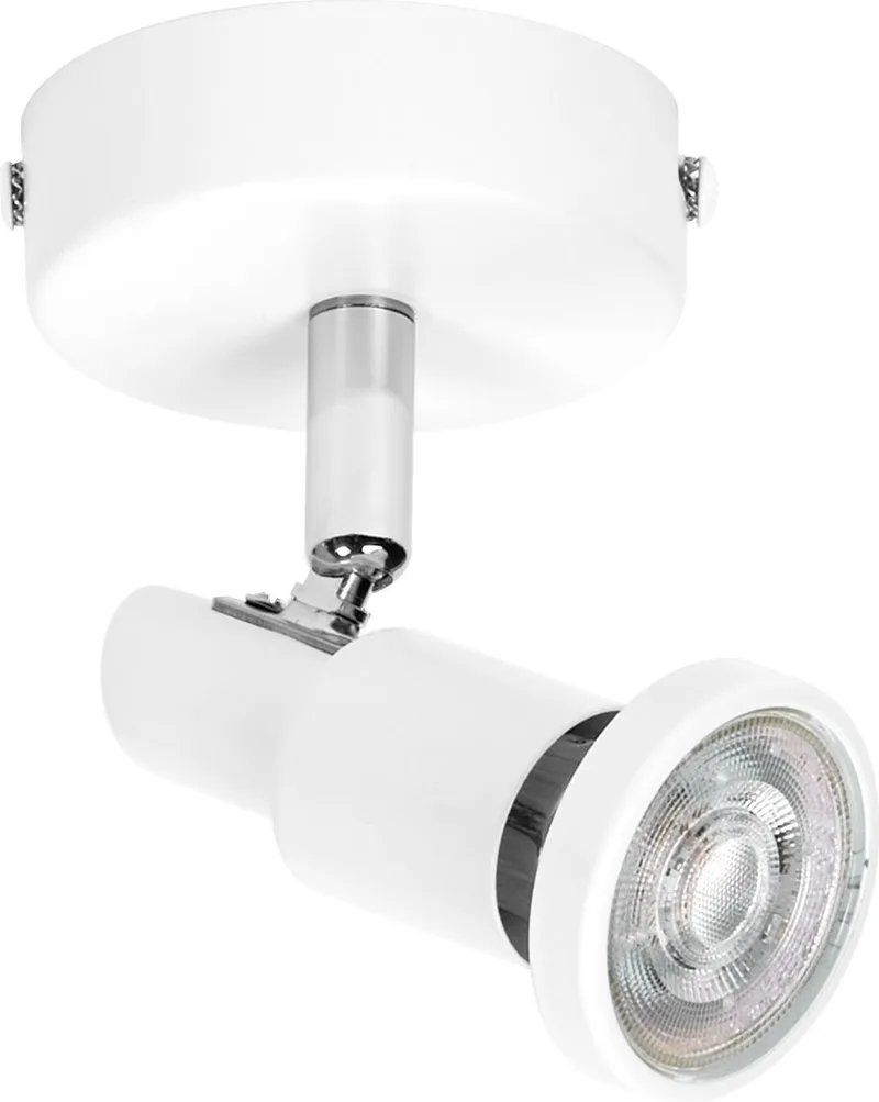 LED SPOT GU10 1 x 3,4W, 230lm, 2.700K kleurtemperatuur, warm witte lichtkleur, tijdloos ontwerp, vervangbare ledlamp, ideaal voor interieurs, CRI 90, verstelbare koppen de LEDVANCE en Blanc – photo produit