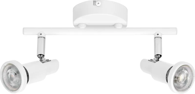 LED SPOT GU10 2 x 3,4W, 460lm, 2.700K kleurtemperatuur, warm witte lichtkleur, tijdloos ontwerp, vervangbare ledlamp, ideaal voor interieurs, CRI 90, verstelbare koppen de LEDVANCE en Blanc – photo produit