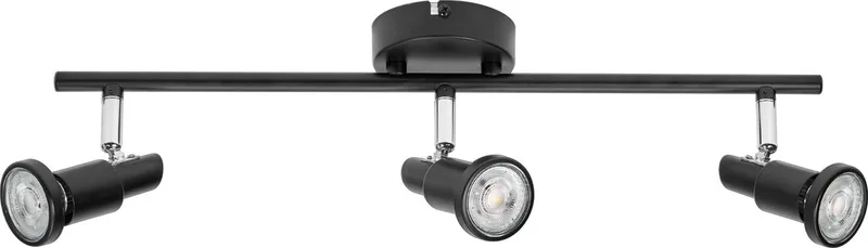 LED SPOT GU10 3 x 3,4W, 690lm, 2.700K kleurtemperatuur, warm witte lichtkleur, tijdloos ontwerp, vervangbare ledlamp, ideaal voor interieurs, CRI 90, verstelbare koppen de LEDVANCE en Noir – photo produit