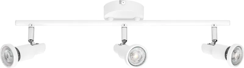 LED SPOT GU10 3 x 3,4W, 690lm, 2.700K kleurtemperatuur, warm witte lichtkleur, tijdloos ontwerp, vervangbare ledlamp, ideaal voor interieurs, CRI 90, verstelbare koppen de LEDVANCE en Blanc – photo produit