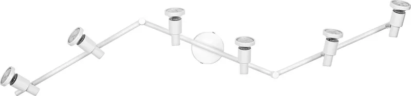 LED SPOT GU10 6 x 3,4W, 1380lm, 2.700K kleurtemperatuur, warm witte lichtkleur, tijdloos ontwerp, vervangbare ledlamp, ideaal voor interieurs, CRI 90, verstelbare koppen van LEDVANCE in Wit – productfoto