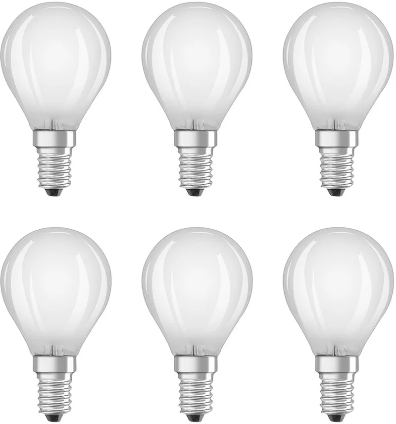 LED SST Classic P45 Lamp E14 - 4.8W 470lm 4000K 230V - Mat Glas - Ø45mm - Geschikt voor woonkamers, hallen, armaturen met mat glas - 6 stuks de LEDVANCE – photo produit