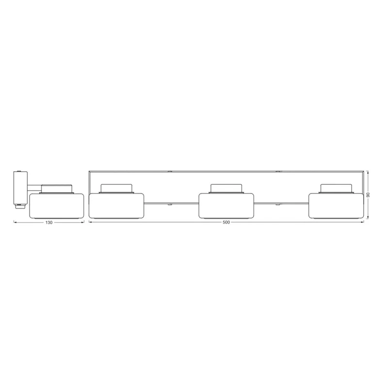 LED wandlamp Orbis Flame, 3-lamps, zwart, IP44 de LEDVANCE en Noir, Helder – photo produit