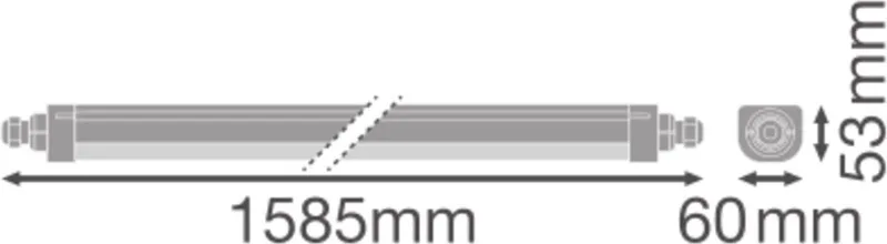 LED Waterdichte Montagebalk 62W 7500lm - 840 Koel | 150cm. de LEDVANCE en Blanc – photo produit