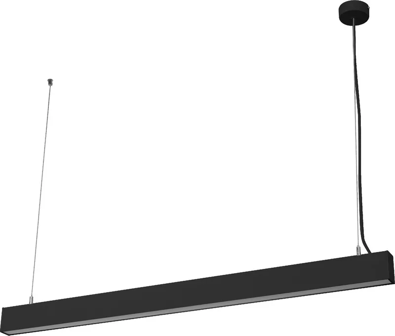 Office Line Cuboid, vierkante hangende kantoorplafondlamp, 42 W, 4400 lm, 4000 K, 840 koud wit, 3-traps dimbaar, aluminium, IP20 de LEDVANCE en Noir – photo produit
