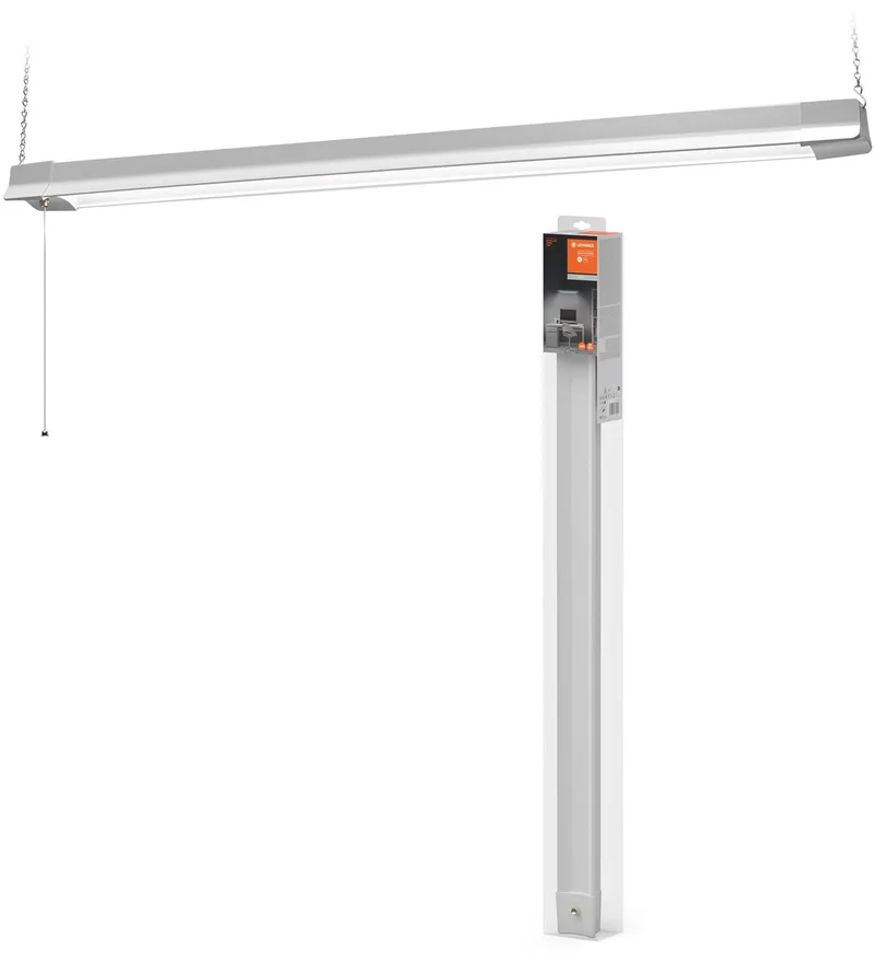 OFFICE LINE Hangende kantoorplafondlamp met trekschakelaar in wit, 1,1 m lang, 41 W / 3400 lm, koud wit (4000 K), functioneel ontwerp voor kantoortoepassingen, CRI 80, IP20. by LEDVANCE in White – product photo