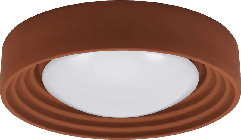 ORBIS Concrete, betonnen plafondlamp met LED, 18W, 1500lm, 3000K vriendelijk warm wit, dimbaar in 3 stappen door te klikken, 400mm diameter, IP20 bescherming, geschikt voor badkamers de LEDVANCE en Marron – photo produit