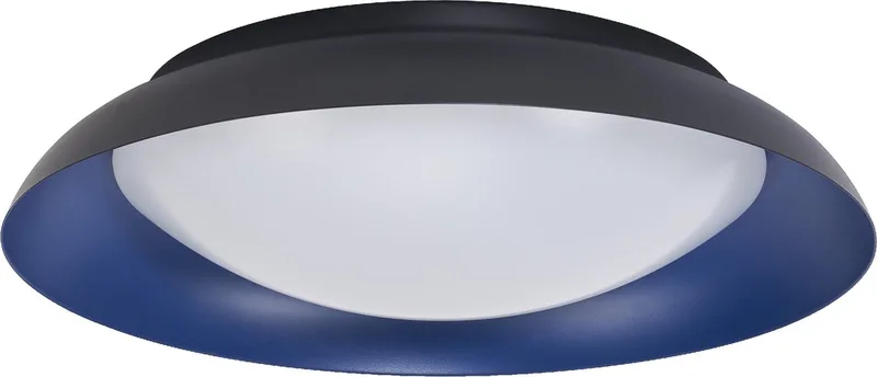 Orbis Plate LED plafondlamp, zwart-blauw, 35W, 1700lm, 3000K, 430mm, 830 vriendelijk warm wit, dimbaar in 3 niveaus door te trappen, IP20 bescherming, inclusief montageschroeven en pluggen från LEDVANCE i Svart, Blå – produktbild