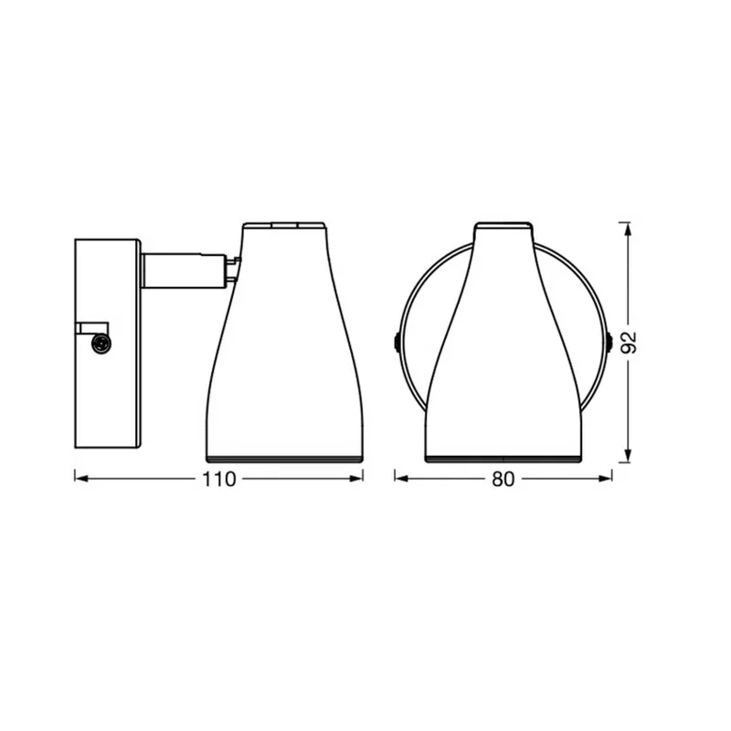 Pear LED opbouwspot GU10 1-lamp de LEDVANCE en Gris – photo produit