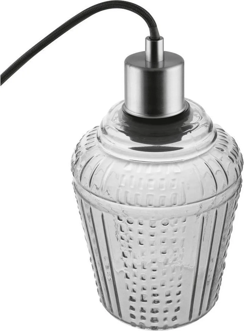 Pendelarmatuur: voor plafond, E27, Vintage 1906® Carved / 220…240 V, body materiaal: glas, IP20, 1-bundel de LEDVANCE en Rookgrijs – photo produit