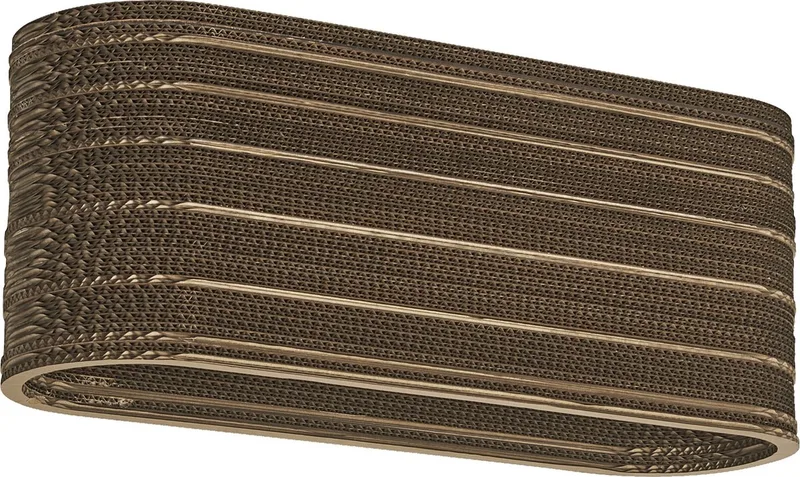 plafondlamp 3-lamps Decor Cardboard Ovaal van golfkarton, E27, 600 mm lengte, lampenkap van gerecycled materiaal, duurzaam dankzij vervangbare lichtbron, eenvoudig te installeren de LEDVANCE en Marron – photo produit