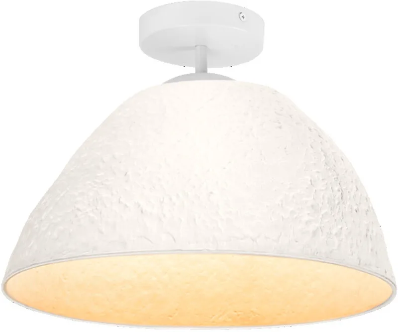 plafondlamp Decor Camel Bell van metaal en papier-maché, E27, 375 mm diameter, lampenkap van gerecycled materiaal, duurzaam dankzij vervangbare lichtbron, eenvoudig te installeren de LEDVANCE en Blanc – photo produit