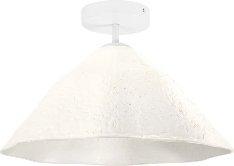 plafondlamp Decor Lotus Leaf van metaal en papier-maché, E27, 396 mm diameter, lampenkap van gerecycled materiaal, duurzaam dankzij vervangbare lichtbron, eenvoudig te installeren de LEDVANCE en Blanc – photo produit