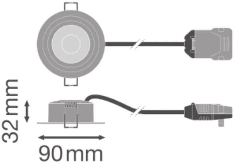 Spot Combo Fire Rated FIX Wit 5W 560lm 60D - 840 Koel Wit | Zaagmaat 70 - IP65 - Dimbaar de LEDVANCE en Blanc – photo produit