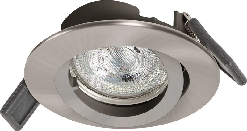 Spotverlichting: voor plafond, GU1-, RECESS DOWNLIGHT TWISTLOCK GU1- / 4,3- W, 22-…24- V, stralingshoek: 36, Warm White, 27- K, body materiaal: aluminum, IP2 fra LEDVANCE i Brushed nickel – produktbillede