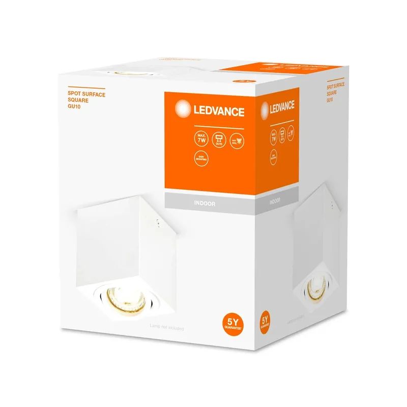 Surface Square plafondspot GU10 de LEDVANCE en Blanc – photo produit
