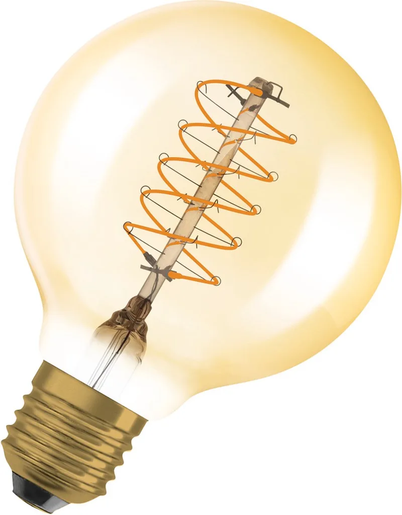 Vintage 1906 LED E27 Globe Goud 4.8W 420lm - 822 Zeer Warm Wit | Dimbaar - Vervangt 37W de LEDVANCE – photo produit