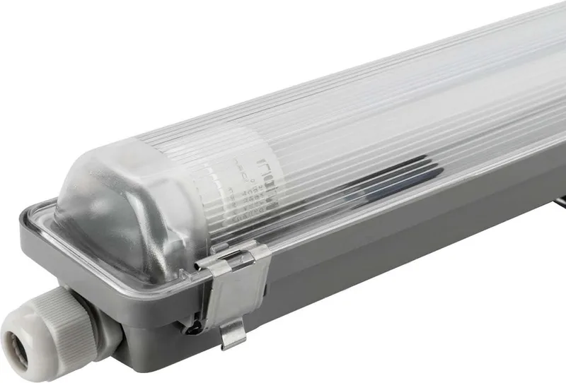 LED Armatuur 120CM - 18W - 4000K - 3330L - IP65 - Incl. LED Buis - 185L/Pw fra Ledvion i Grå – produktbillede