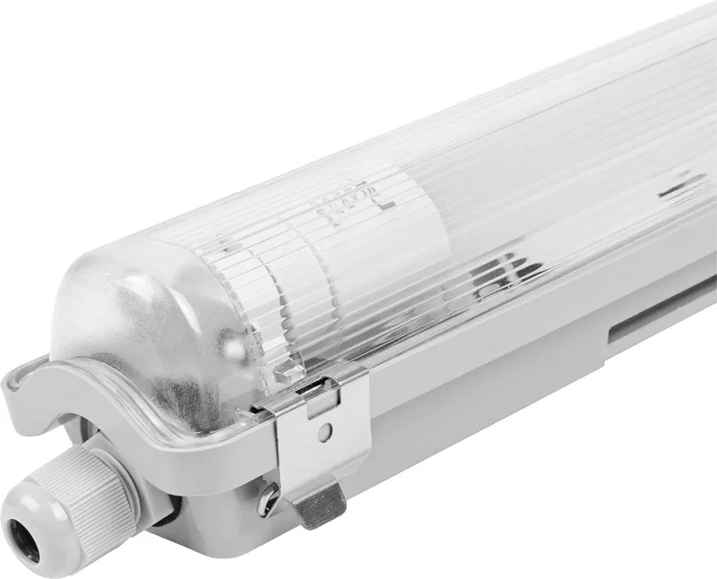 LED Armatuur 120CM Clips - IP65 - Excl. LED Buis van Ledvion in Grijs – productfoto