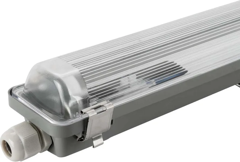 LED Armatuur 150CM Clips - IP65 - Excl. LED Buis van Ledvion in Grijs – productfoto