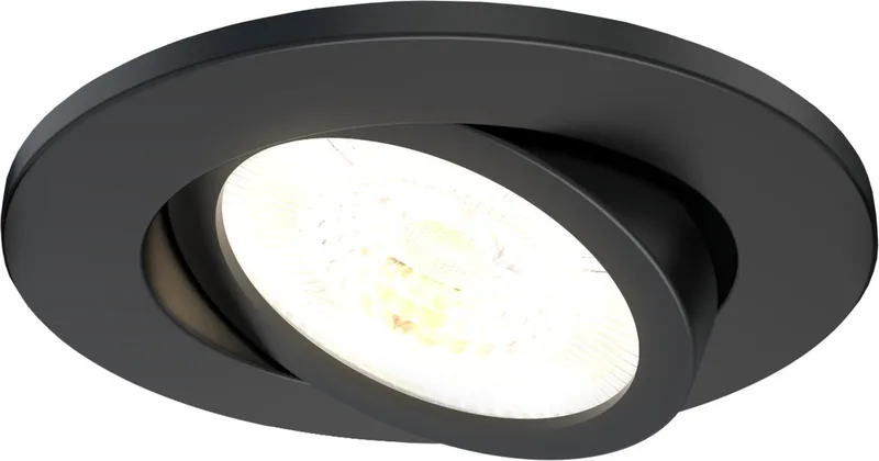 LED Inbouwspot - Dimbaar - 7W - IP65 - CCT - COB - Ø90mm de Ledvion en Noir – photo produit
