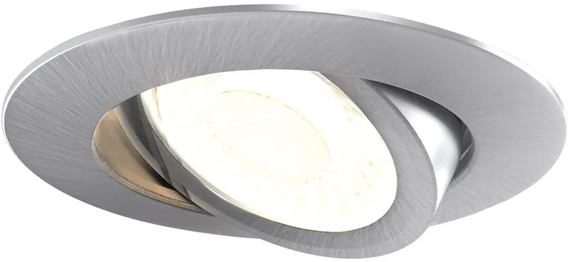 LED Inbouwspot – Dimbaar – CCT – IP65 – Kantelbaar – Aluminium – Badkamer fra Ledvion i Rvs – produktbillede