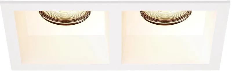 LED Inbouwspot Dubbel Vierkant 162x150x175mm – Dimbaar – GU10 – 2700K – 3W – IP20 de Ledvion en Blanc – photo produit