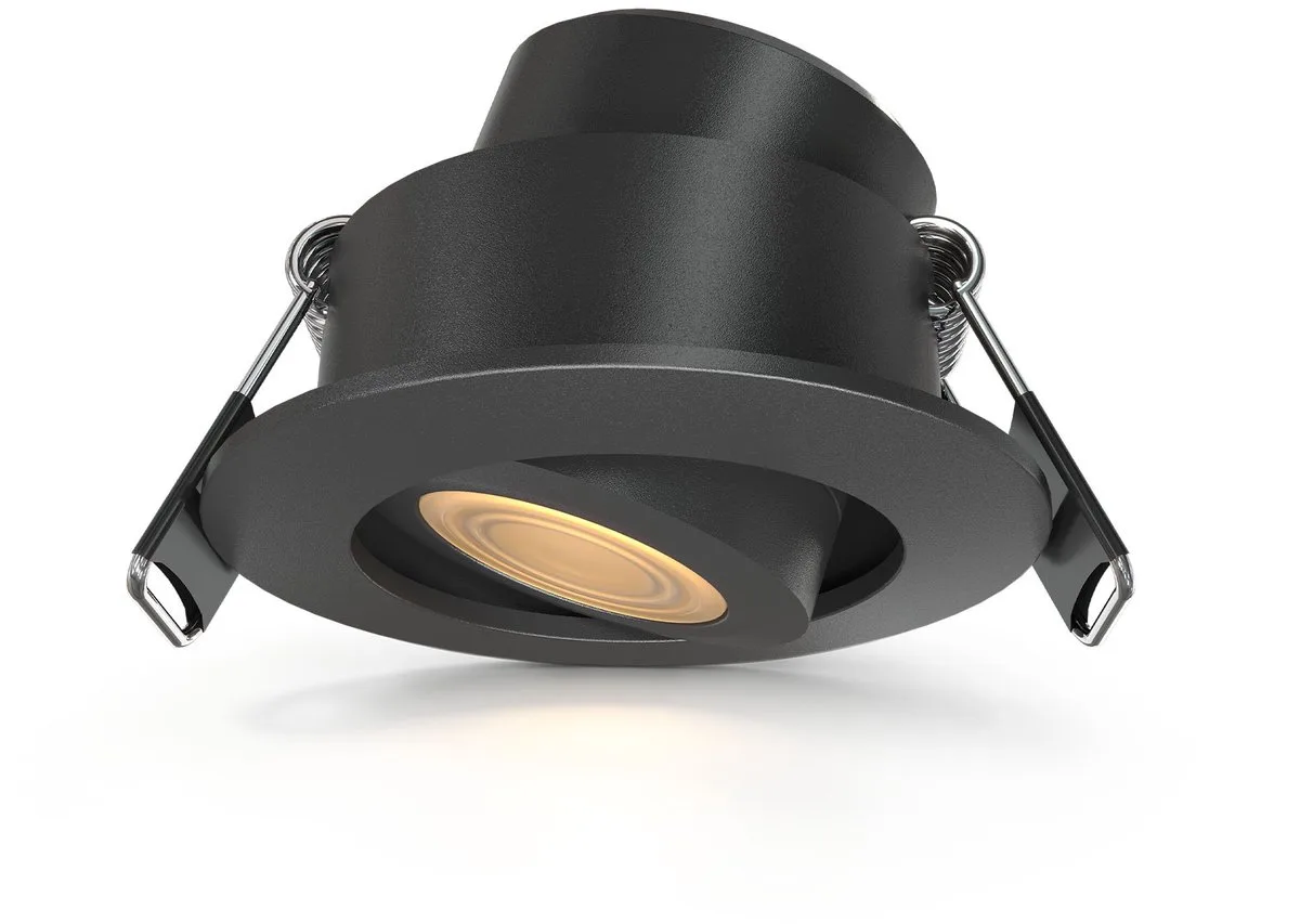 LED Inbouwspot ø42mm IP65 3W 2700K Kantelbaar de Ledvion en Noir – photo produit