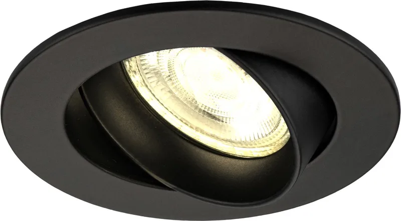 LED Inbouwspot Rio - Dimbaar - 3W - 2700K - Ø85 mm fra Ledvion i Sort – produktbillede