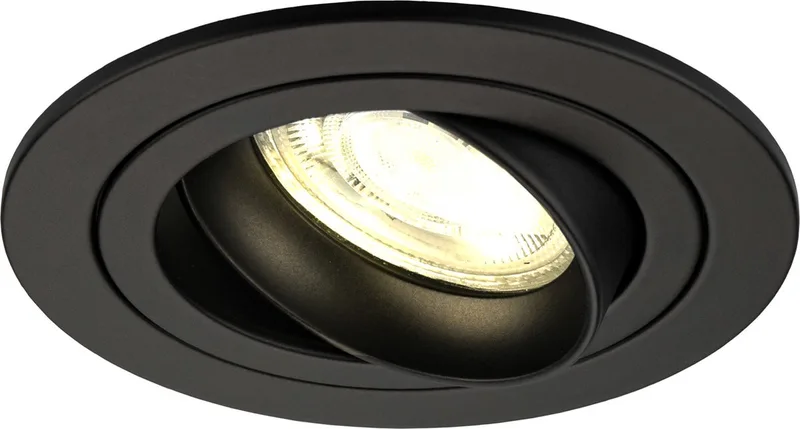 LED Inbouwspot Tokyo - Dimbaar - 3W - 2700K - Ø92 mm de Ledvion en Noir – photo produit