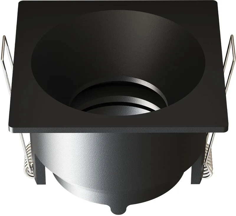 LED Inbouwspot Vierkant 81x81mm – Dimbaar – Kantelbaar – GU10 – IP20 de Ledvion en Noir – photo produit