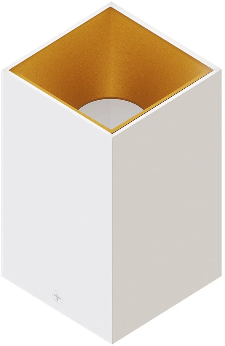LED Opbouwspot Vierkant 80x80mm – Goud – Dimbaar – GU10 – IP20 de Ledvion en Blanc – photo produit