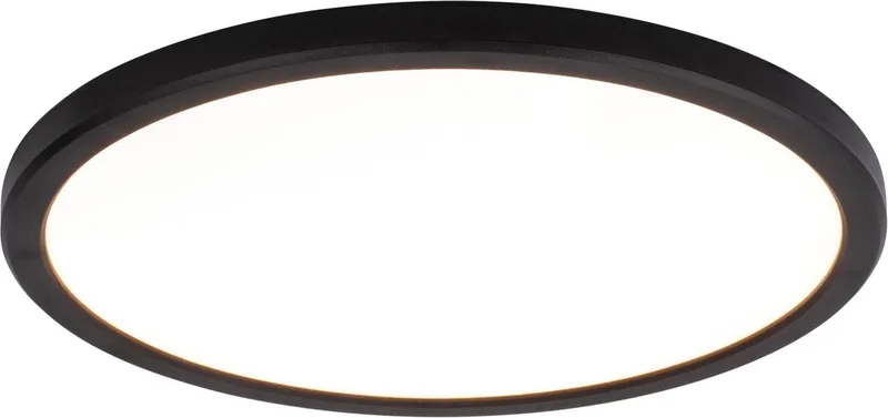 LED Plafonddlamp (Ø29cm - 18W - 2700K - 1620L) IP44 - Geïntegreerd LED by Ledvion in Black – product photo