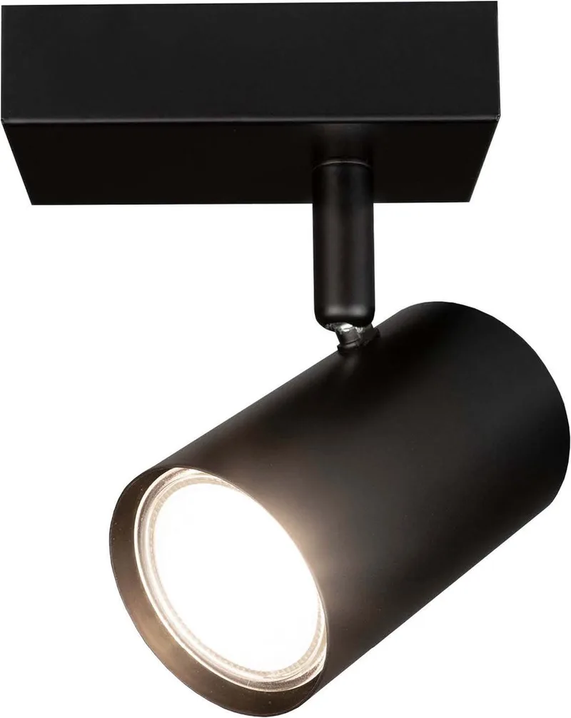 LED Plafondspot 1-lichts Rechthoek GU10 3W neutraal wit de Ledvion en Noir – photo produit