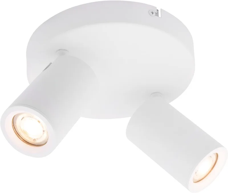 LED Plafondspot - 2-lichts - Dimbaar - 3W - 2700K - GU10 - IP20 de Ledvion en Blanc – photo produit