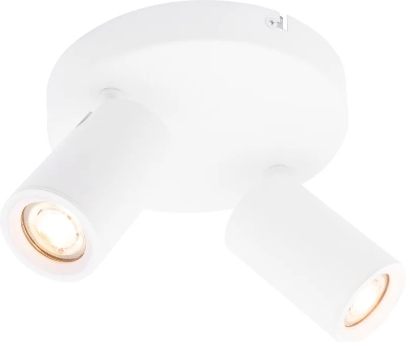LED Plafondspot - 2-lichts - Dimbaar - 5W - 6500K - GU10 - IP20 fra Ledvion i Hvid – produktbillede