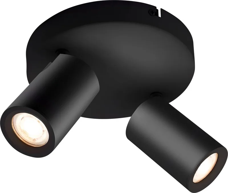 LED Plafondspot - 2-lichts - Dimbaar - 5W - 6500K - GU10 - IP20 fra Ledvion i Sort – produktbillede