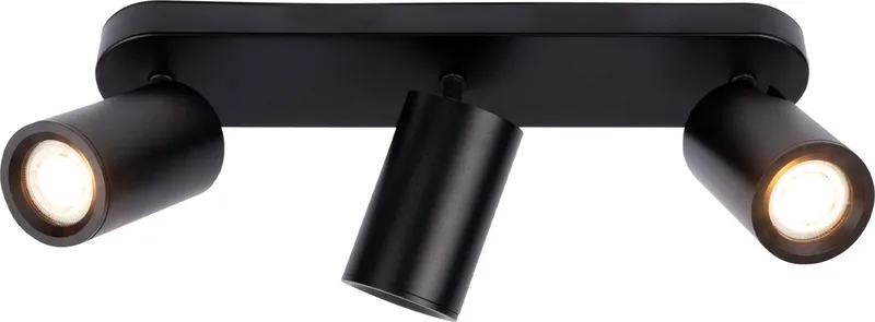 LED Plafondspot - 3-lichts - Dimbaar - 3W - 2700K - Rechthoek - GU10 - IP20 by Ledvion in Black – product photo