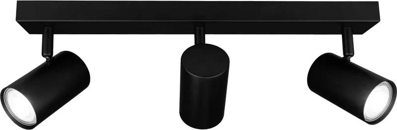 LED Plafondspot 3-lichts Rechthoek GU10 3W koud wit von Ledvion in Schwarz – Produktfoto
