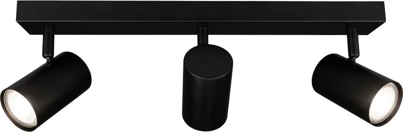 LED Plafondspot 3-lichts Rechthoek GU10 3W neutraal wit de Ledvion en Noir – photo produit