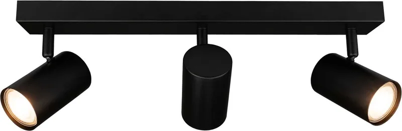 LED Plafondspot 3-lichts Rechthoek GU10 3W warm wit de Ledvion en Noir – photo produit