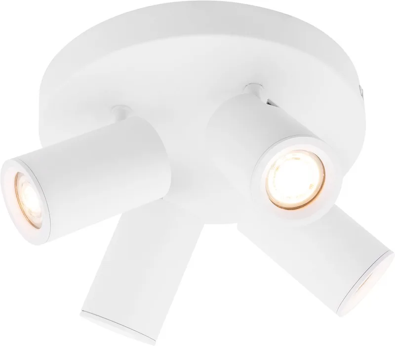 LED Plafondspot - 4-lichts - Dimbaar - 3W - 2700K - GU10 - IP20 fra Ledvion i Hvid – produktbillede