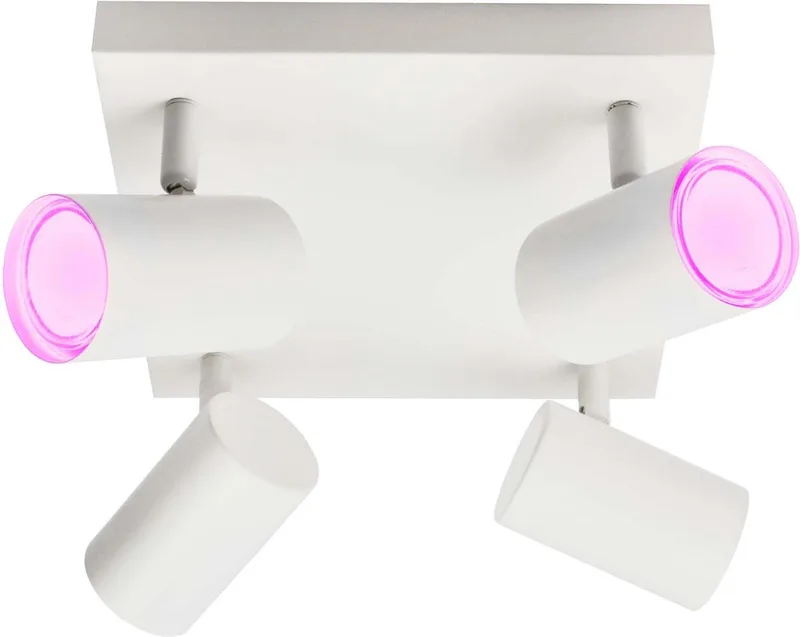 LED Plafondspot - 4-lichts - Dimbaar - 5W - GU10 - IP20 från Ledvion i Vit – produktbild