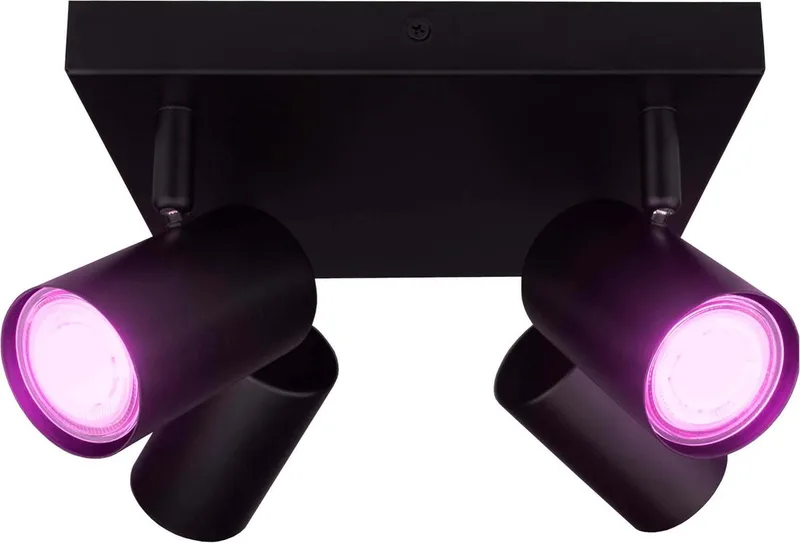 LED Plafondspot - 4-lichts - Dimbaar - 5W - GU10 - IP20 von Ledvion in Schwarz – Produktfoto